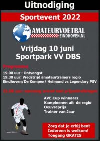 Uitnodiging Amateurvoetbaleindhoven 10 juni