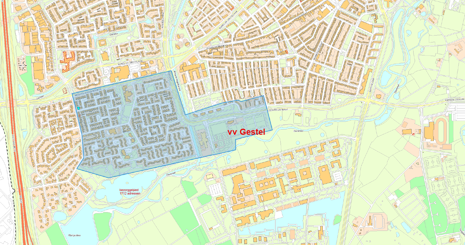 Werkzaamheden nabij het sportpark